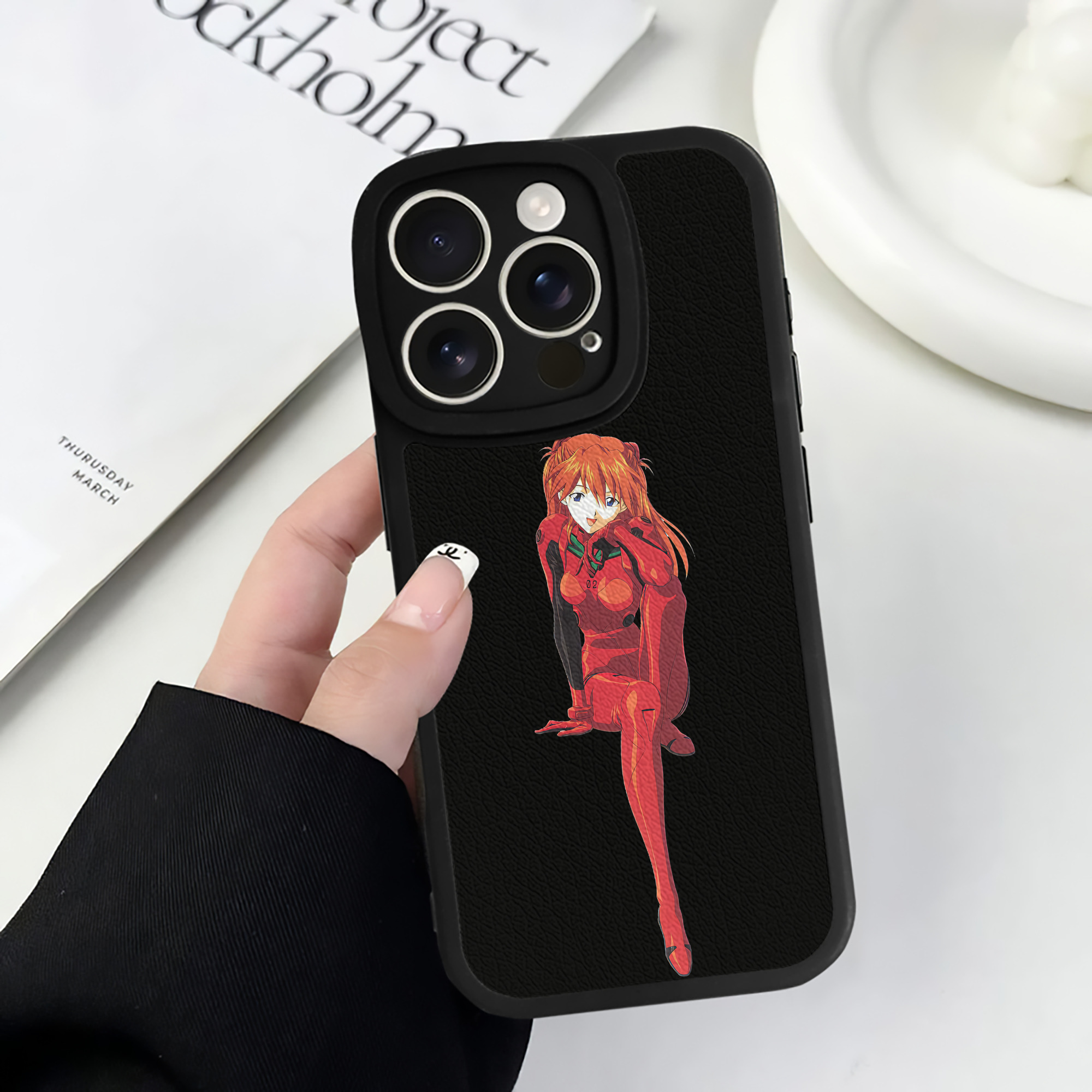 （画像用） EVA 新世紀エヴァンゲリオン 【iPhone 16シリーズ対応】シリコンスマホケース（レザー調） 材質：シリコン